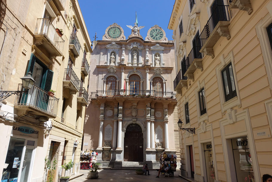 Sicile : Palazzo Cavarretta dans le centre historique de Trapani