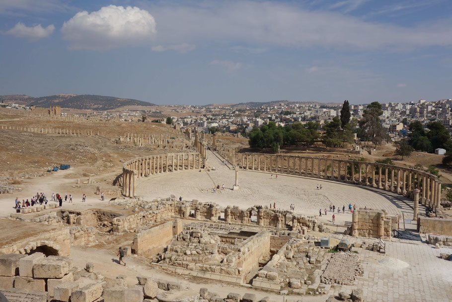 Jodanie, Place Ovale, symbole de Jerash