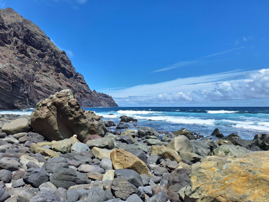 Canaries, Tenerife : Playa Tamadiste (baignade dangereuse)