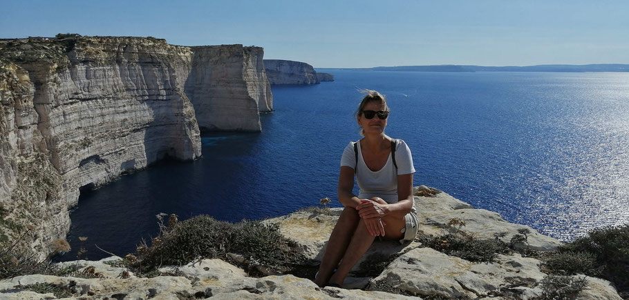 Malte : falaises de Sannat à Gozo