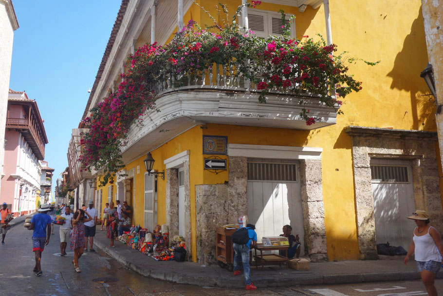 Colombie, Carthagène des Indes : hôtel Casa Pombo, face à la place de la Proclamation