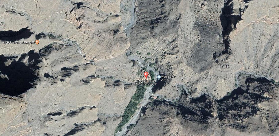 Google Maps : Al Nakhur Tourist hotel (ou Al Nakor Heritage House)