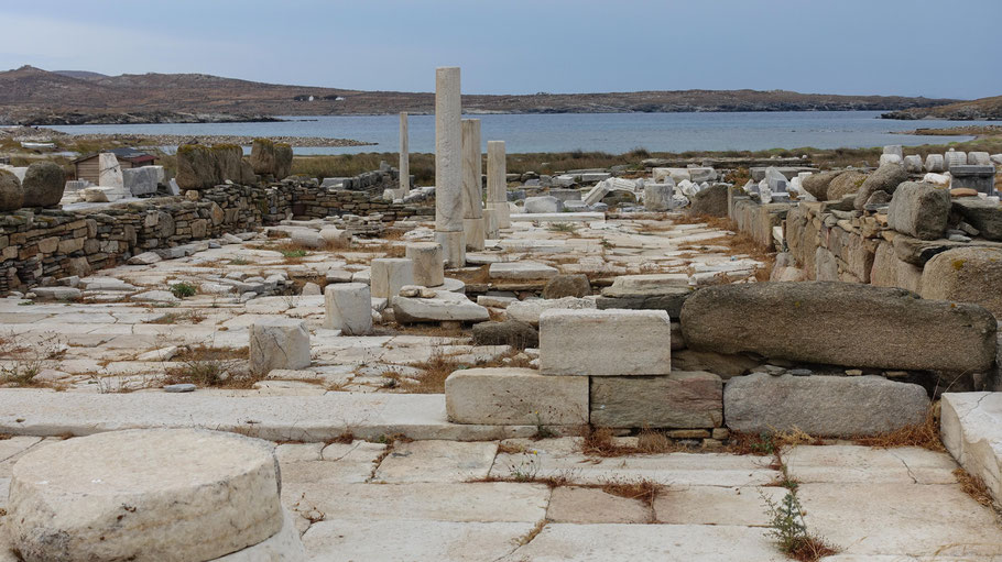 Grèce, Cyclades : sanctuaire d'Apollon à Délos