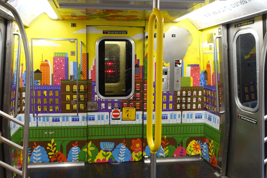 Dans le métro new yorkais