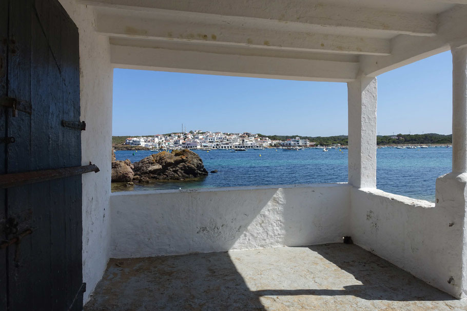 Minorque : Es Grau vu de la cala en Vidrier