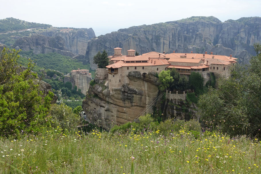 Grèce, Météores : monastères de Varlaam et Roussanou