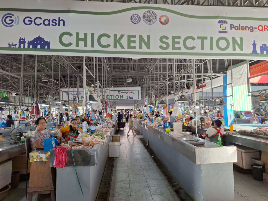 Chicken section du marché de Vigan