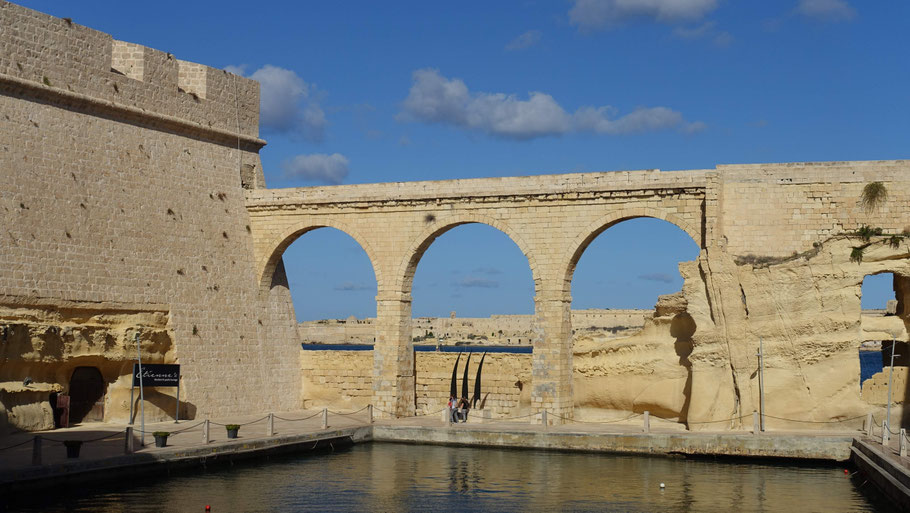 Malte, Les Trois Cités : fort Saint Angelo à Vittoriosa