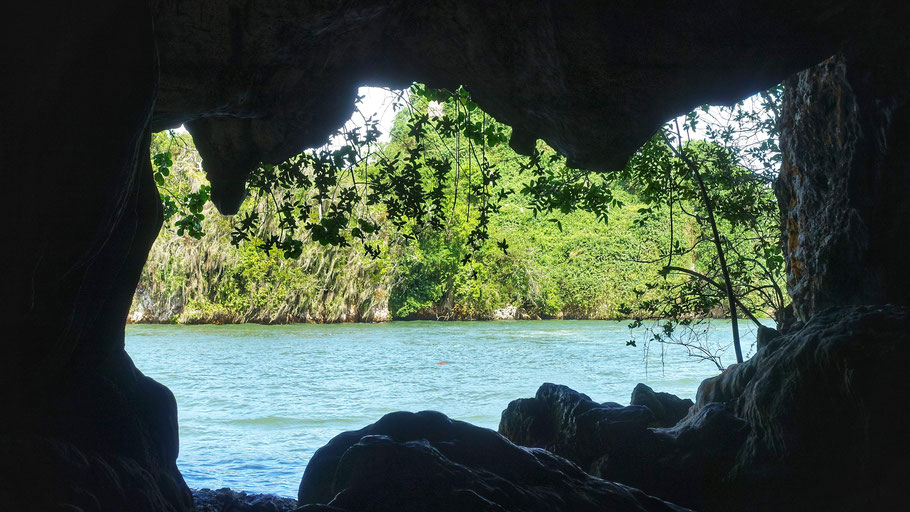 République Dominicaine, péninsule de Samana : vue sur le parc de Los Haïtises de la Cueva Arena