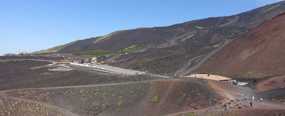 Sicile : parkings du Funivia dell'Etna