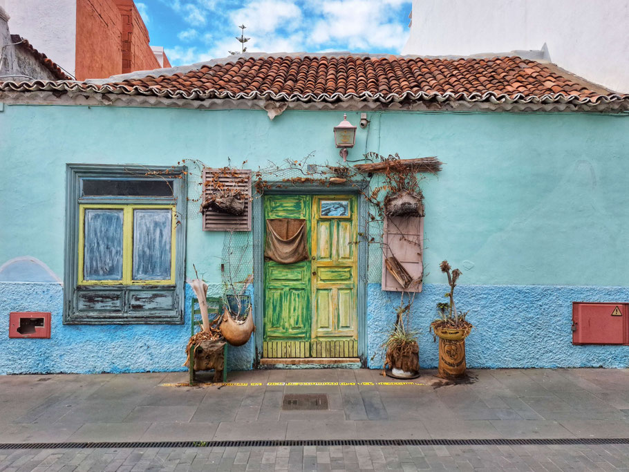 Canaries, Tenerife : ancienne maison de pêcheurs de La Ranilla à Puerto de la Cruz