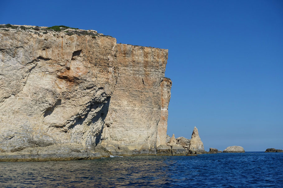 Malte : falaises de Comino