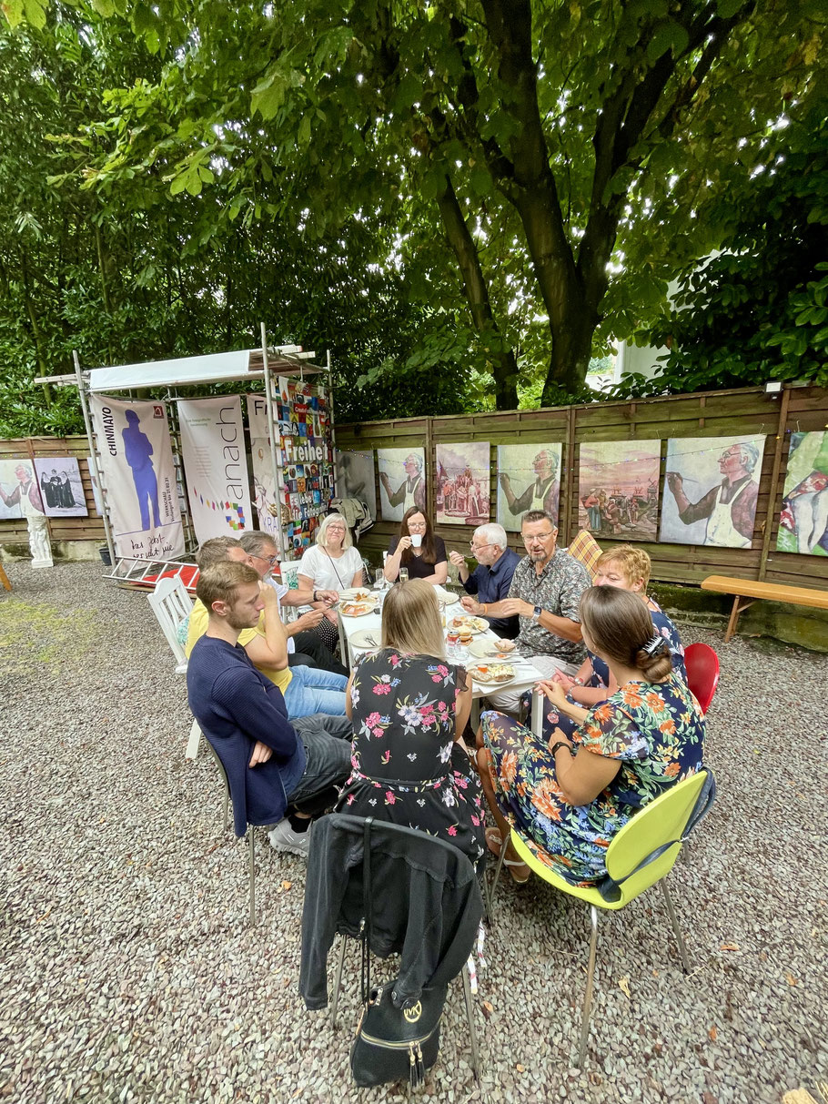 Genuss im Museumshof der VILLA ARTIS in der Ruhrtalstadt Mülheim
