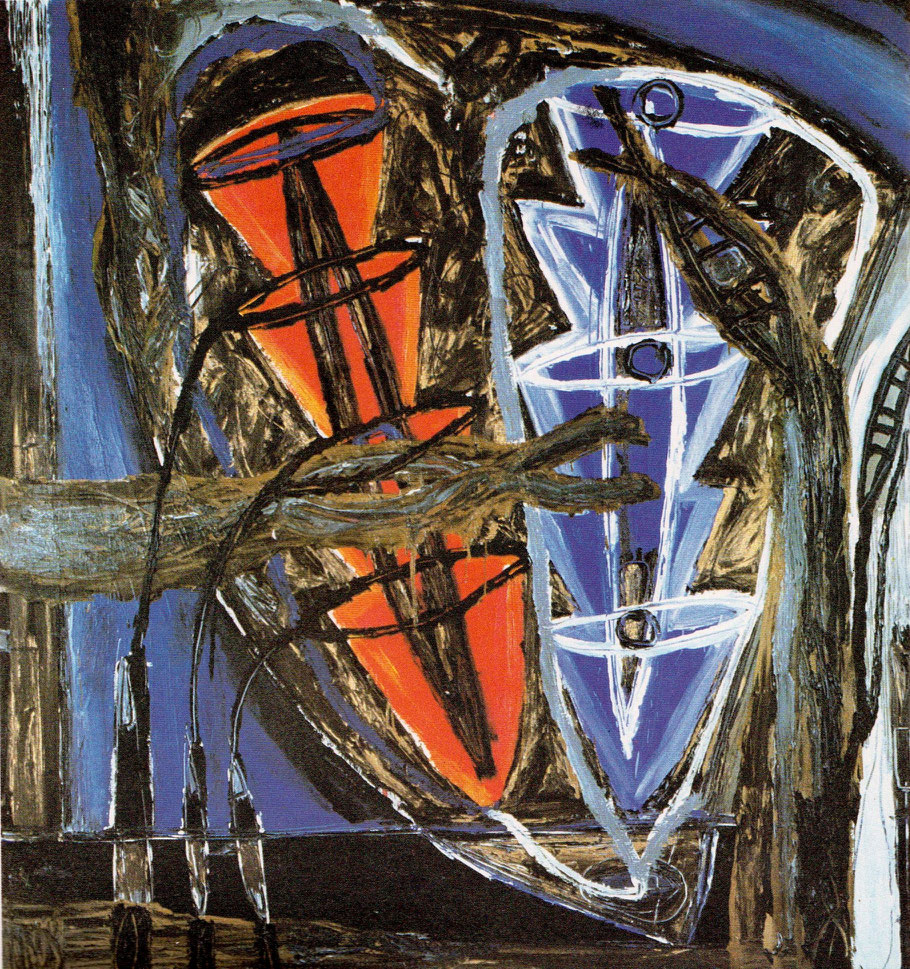 Viejas Catedrales. Óleo s/lienzo. 210x210. 1988