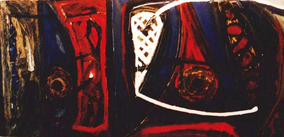 Ventanas III. Óleo s/lienzo. 100x200. 1989