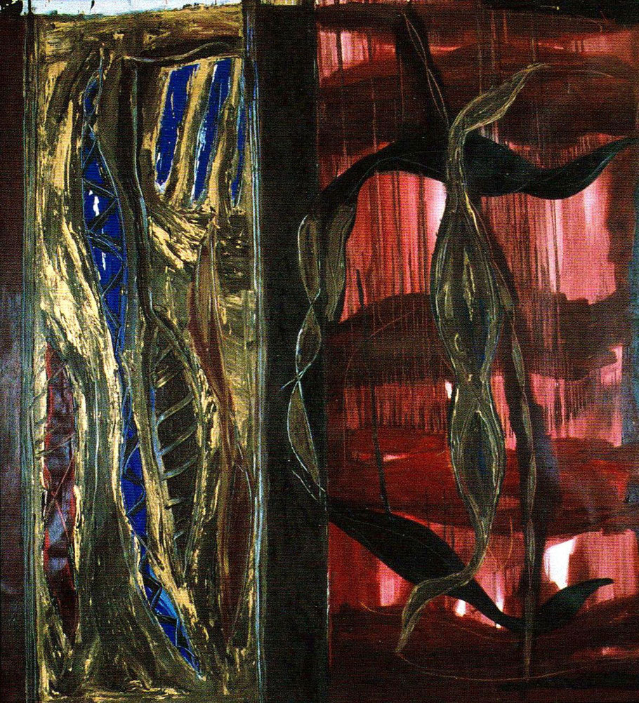 Ventanas II. Óleo s/lienzo. 200x150. 1989