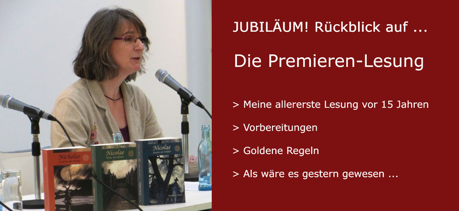 In Ermangelung eines Fotos, hier eines von meiner ersten Messelesung in Leipzig 2014