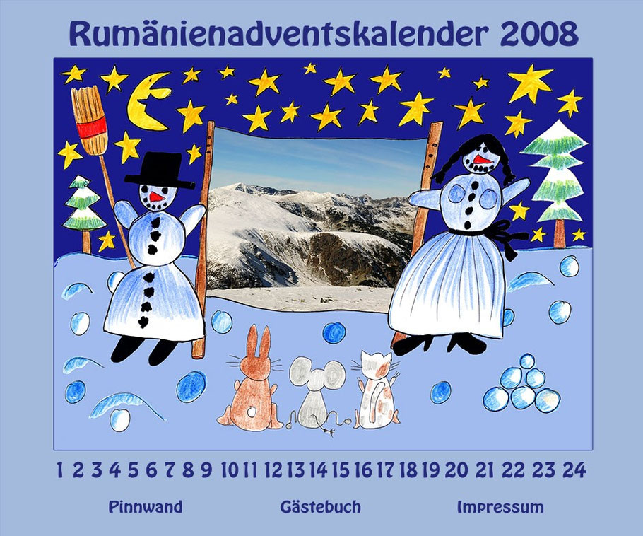 Rumänienadventskalenderbild von 2008 - Illustration © Gudrun Pauksch