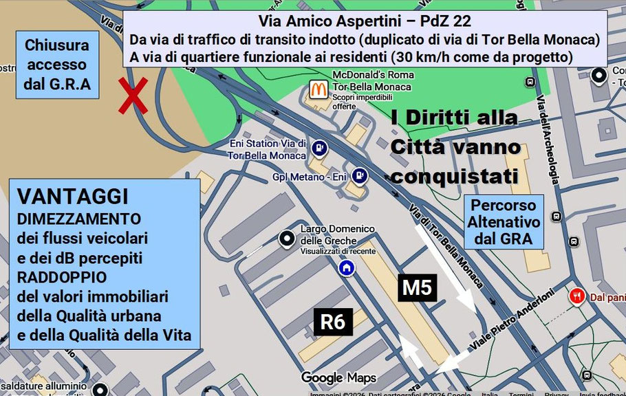 La soluzione proposta all'insostenibile flusso di transito di via Aspertini trasformata in un duplicato di via di Tor Bella Monaca