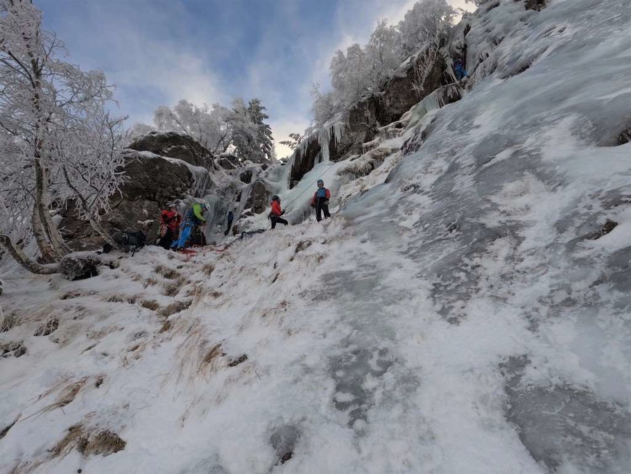 Le secteur du haut au Lac Blanc, Vosges.