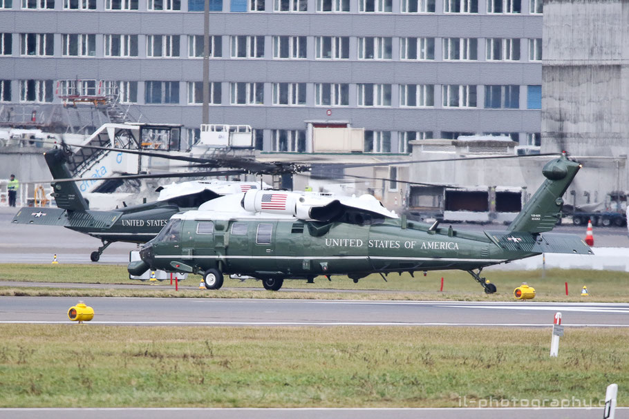 Sikorsky VN-60 Whinte Hawk Marine One der USA für Präsident Trump in Zürich