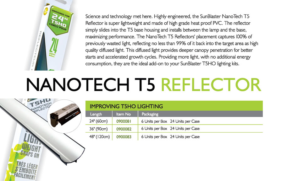 pack de 6 environ 0.91 m SunBlaster SL0900303 Nanotech Reflector avec 3 FT CROISSANCE LUMINAIRE 39 W 