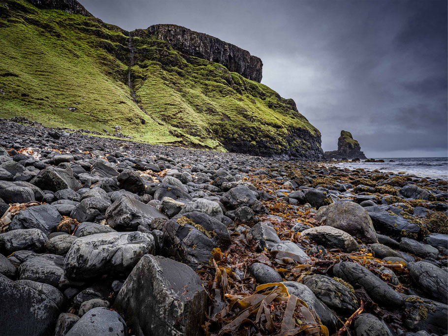 Talisker, glatte Steine