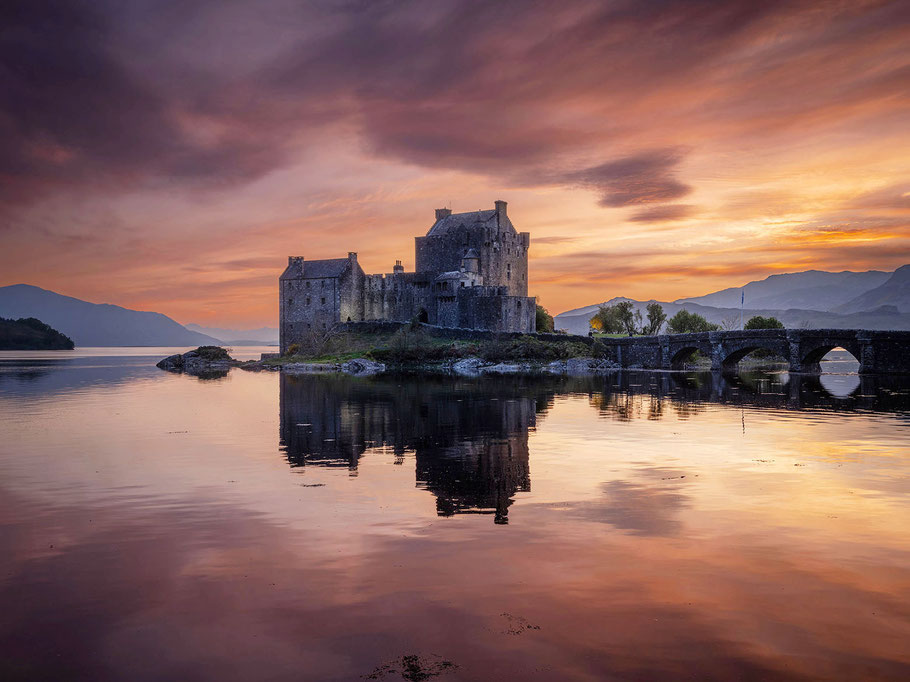 Eilean Donan Castle, Sonnenuntergang