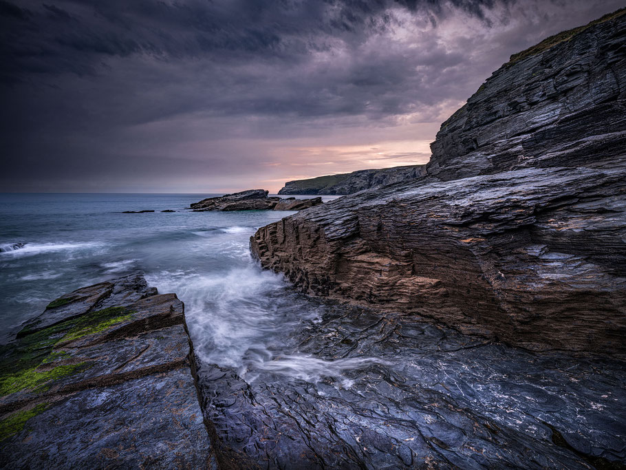 Trebarwith Beach am Abend
