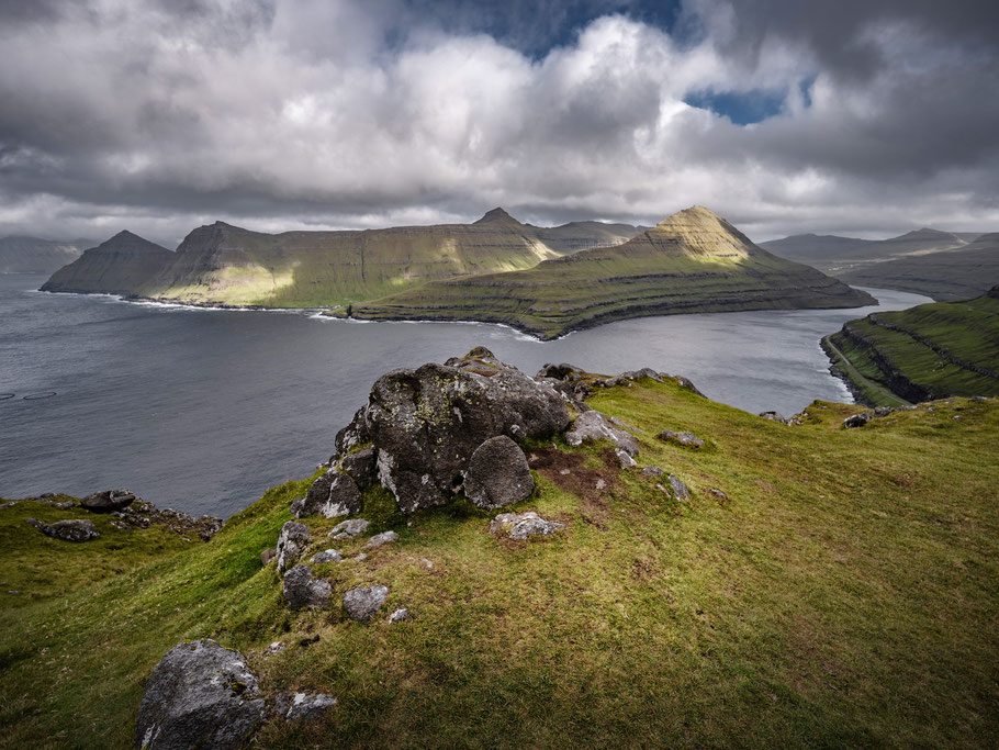 Funningsfjørður in Richtung Kalsoy