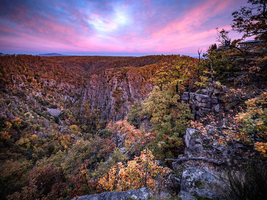 Sonnenaufgang im Bodetal