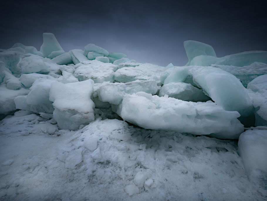 Winter, Eisschollen, Insel Rügen
