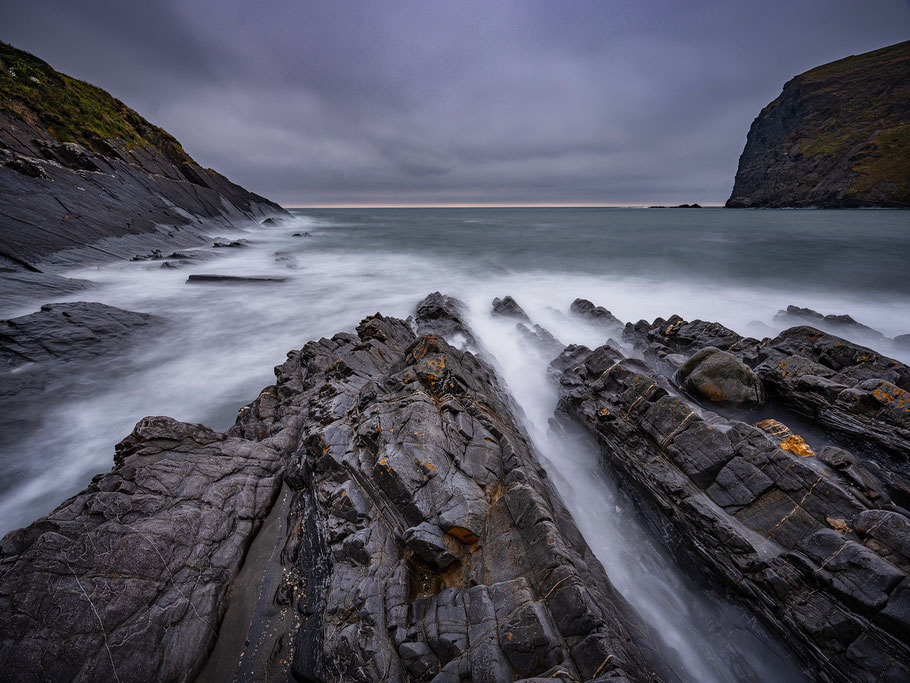 Crackington Haven Beach, Schiefer