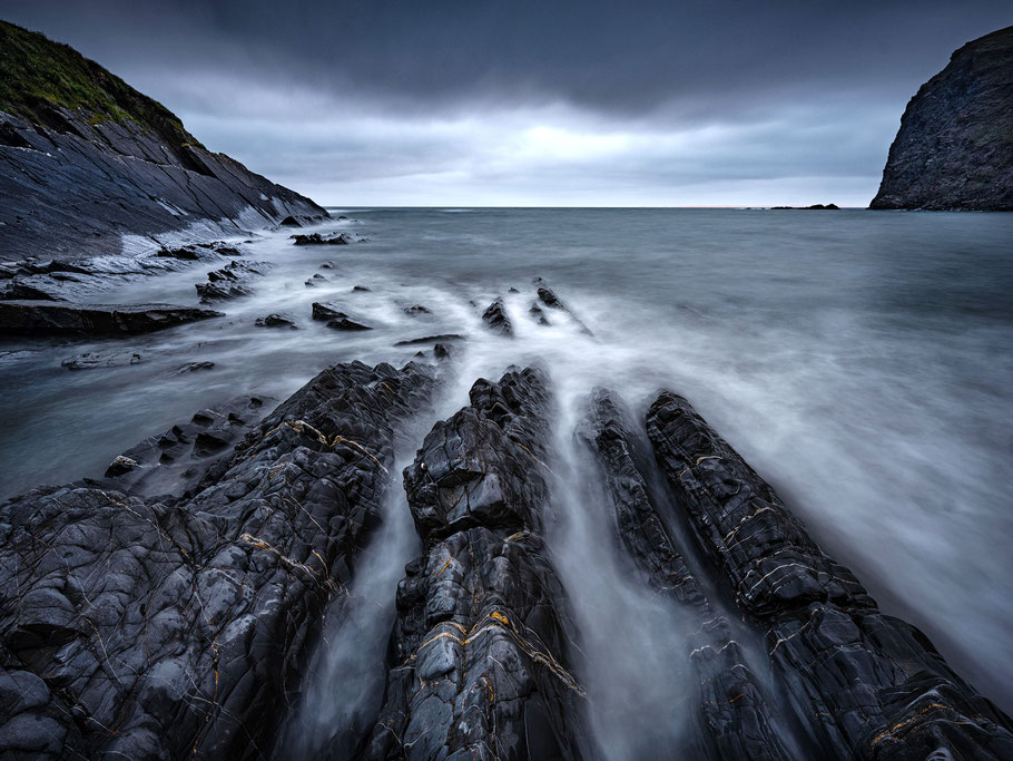 Crackington Haven Beach, Schiefer