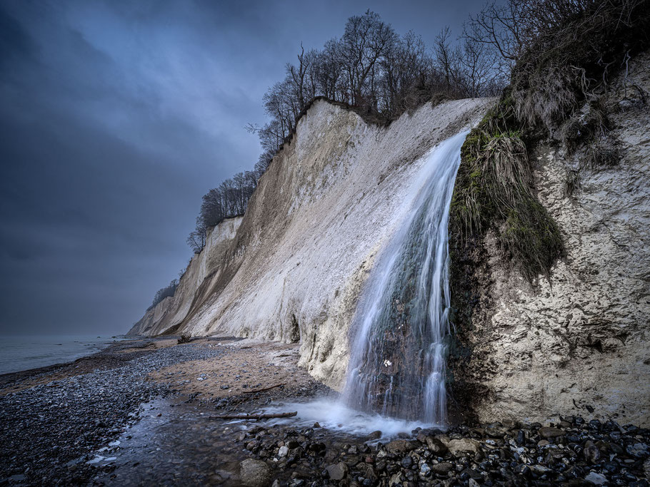 Wasserfall des Kieler Baches an der Steilküste bei Sassnitz