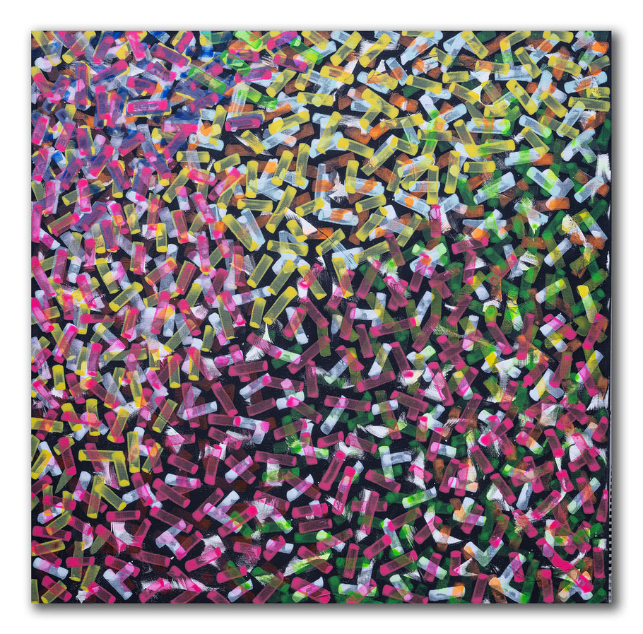 "Confused 2", Öl auf Leinwand, 100 x 100 cm, 2024