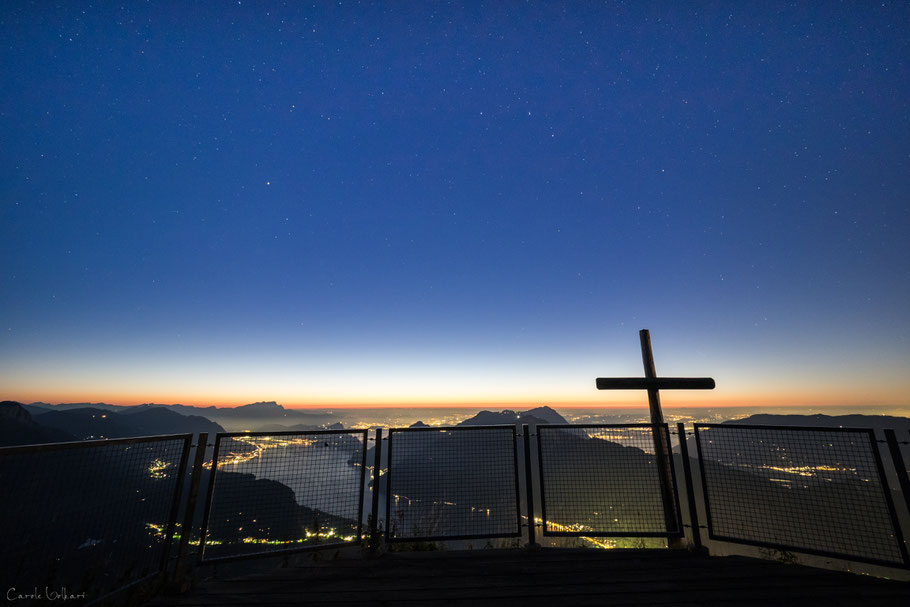 Sternenhimmel über dem Vierwaldstättersee, Fronalpstock