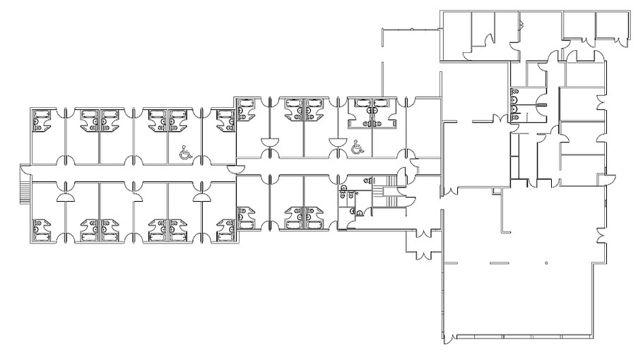 Plan de niveau pour restaurant, projet en Seine-et-Marne, travail en sous-traitance pour agence d’architecture