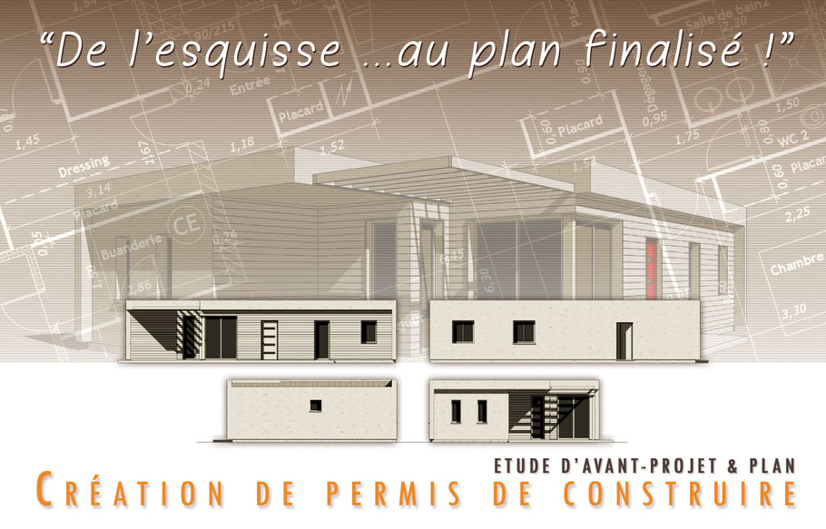 Plan architectural en élévation (PCMI 5) d’une maison contemporaine, projet situé à Saint-Tropez, région PACA, réalisé par O Coeur des Plans