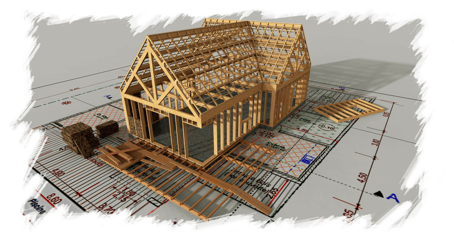 Rendu 3D réaliste d’une maison en ossature bois, réalisé avec le logiciel D5 Render par O Coeur des Plans
