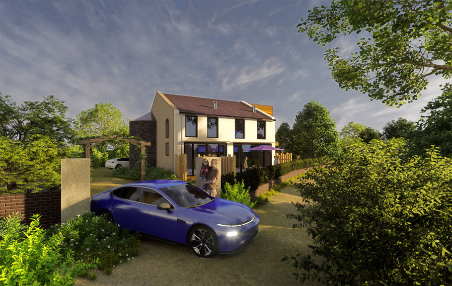 Rendu 3D de maison individuelle pour permis de construire – O Cœur des Plans