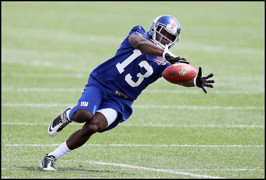 Adeyemi at Giants minicamp - Jim McIsaac (Getty Images), May 11, 2012