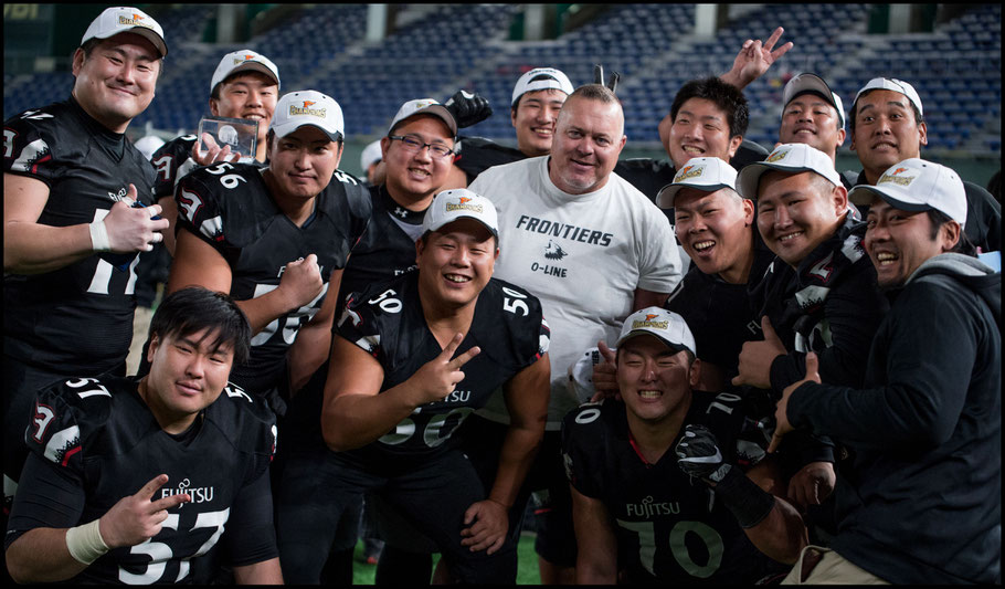 Fujitsu’s powerful OLine – John Gunning, Inside Sport: Japan, Dec 18th, 2017