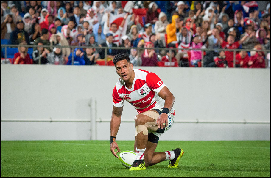 Timothy Lafaele scores a breakaway try - Lionel Piguet, Inside Sport: Japan, Oct 16, 2018