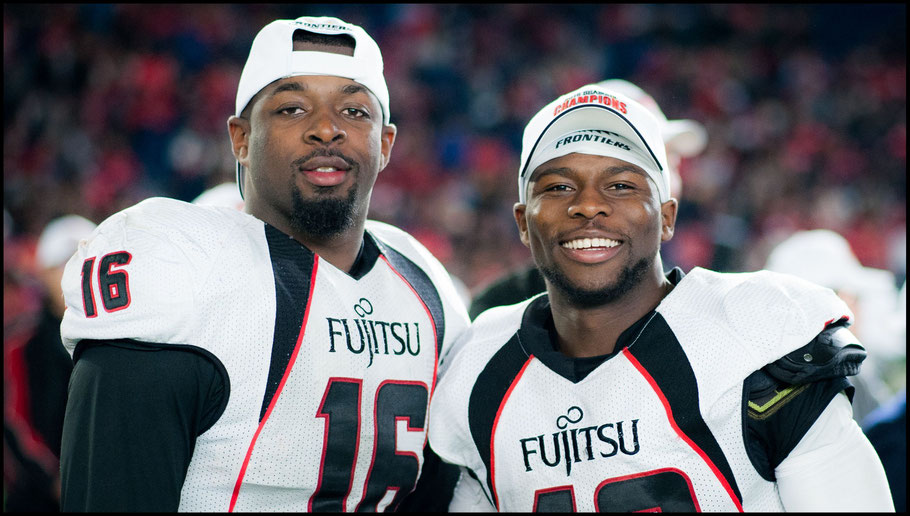 With LB Trashaun Nixon at the Rice Bowl — John Gunning, Inside Sport: Japan, Jan 3, 2017