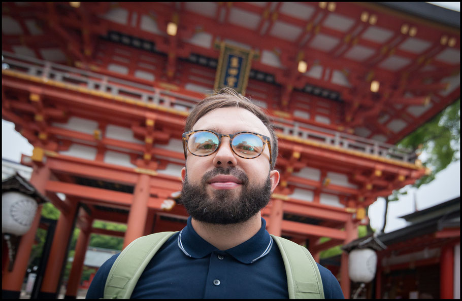 Hasic at a local shrine — Lionel Piguet, Inside Sport: Japan, May 18, 2018