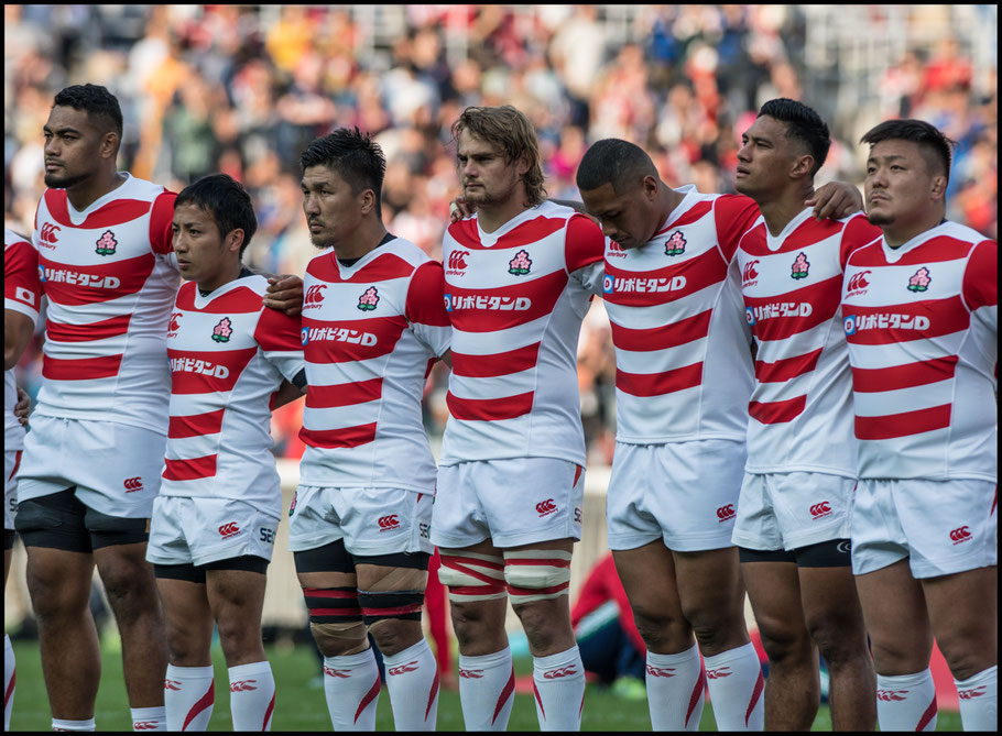 The Japan team before the match - Chris Pfaff, Inside Sport: Japan, Nov 4, 2017