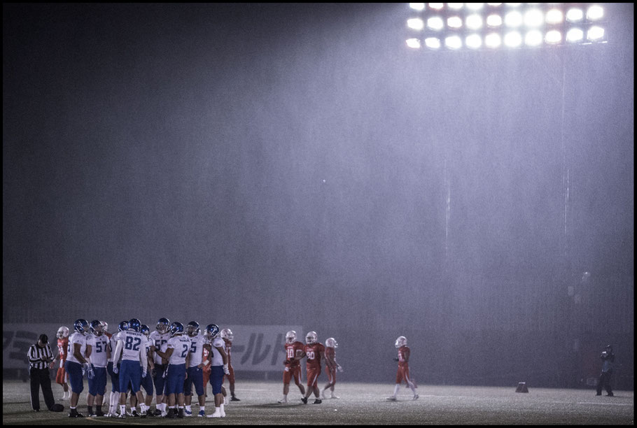 The game was played in a constant downpour - John Gunning, Inside Sport: Japan, Oct 21, 2017