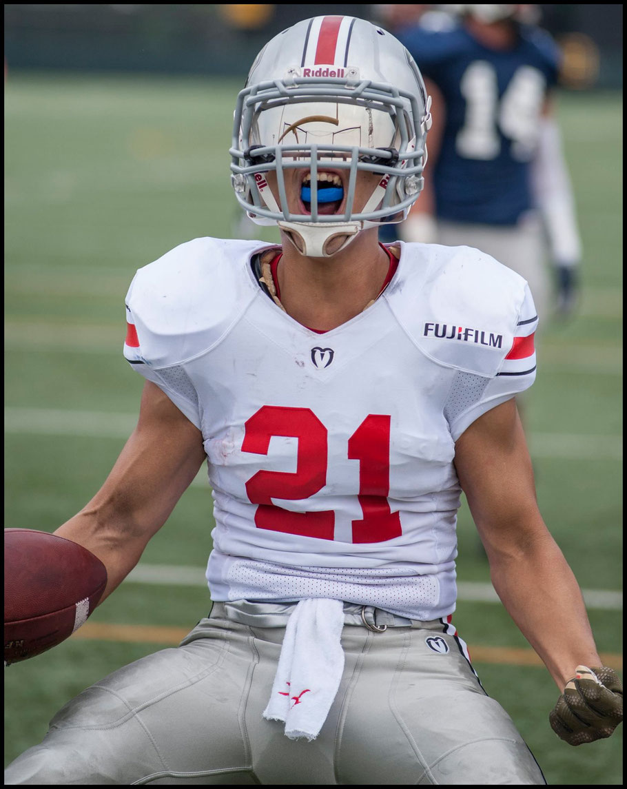 Minerva RB Tatsuya Hirosawa got his team's only points of the day with a first quarter TD  - Chris Pfaff, Inside Sport: Japan, Aug 26, 2017