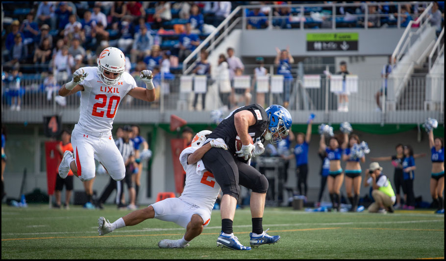 This late TD by TE John Stanton was the game-winner for the Big Blue – John Gunning, Inside Sport: Japan, May 19, 2019